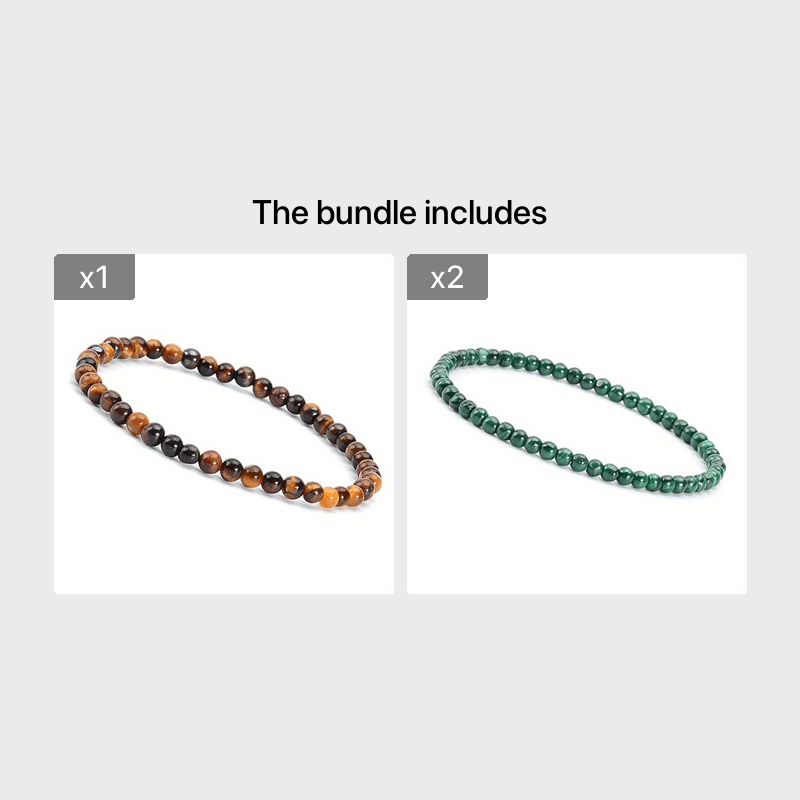 4MM Bead Mini Gemstone Bracelet for Women Men